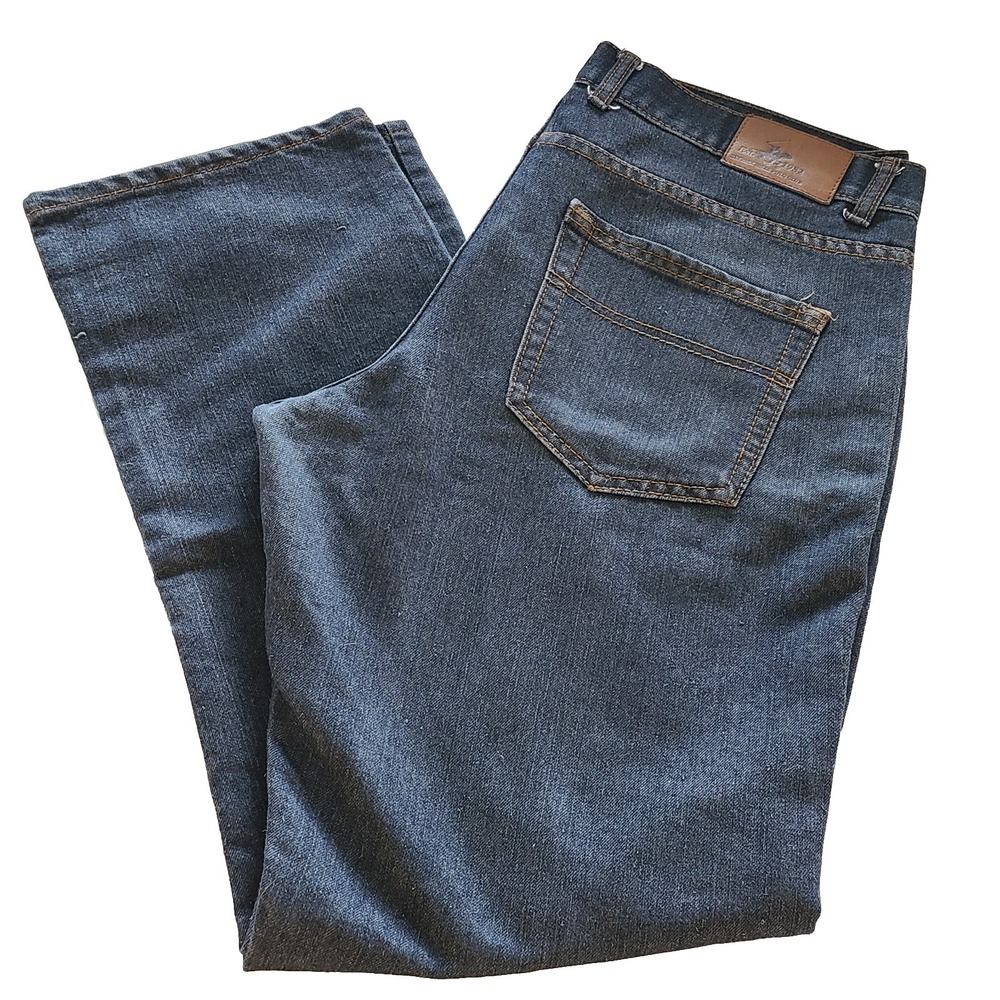 Beverly Hills Polo Club Jeans Men's Sz 36x32 Straight Dark Wash Denim Blue #9772